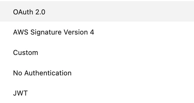 authentication methods for external credentials in salesforce